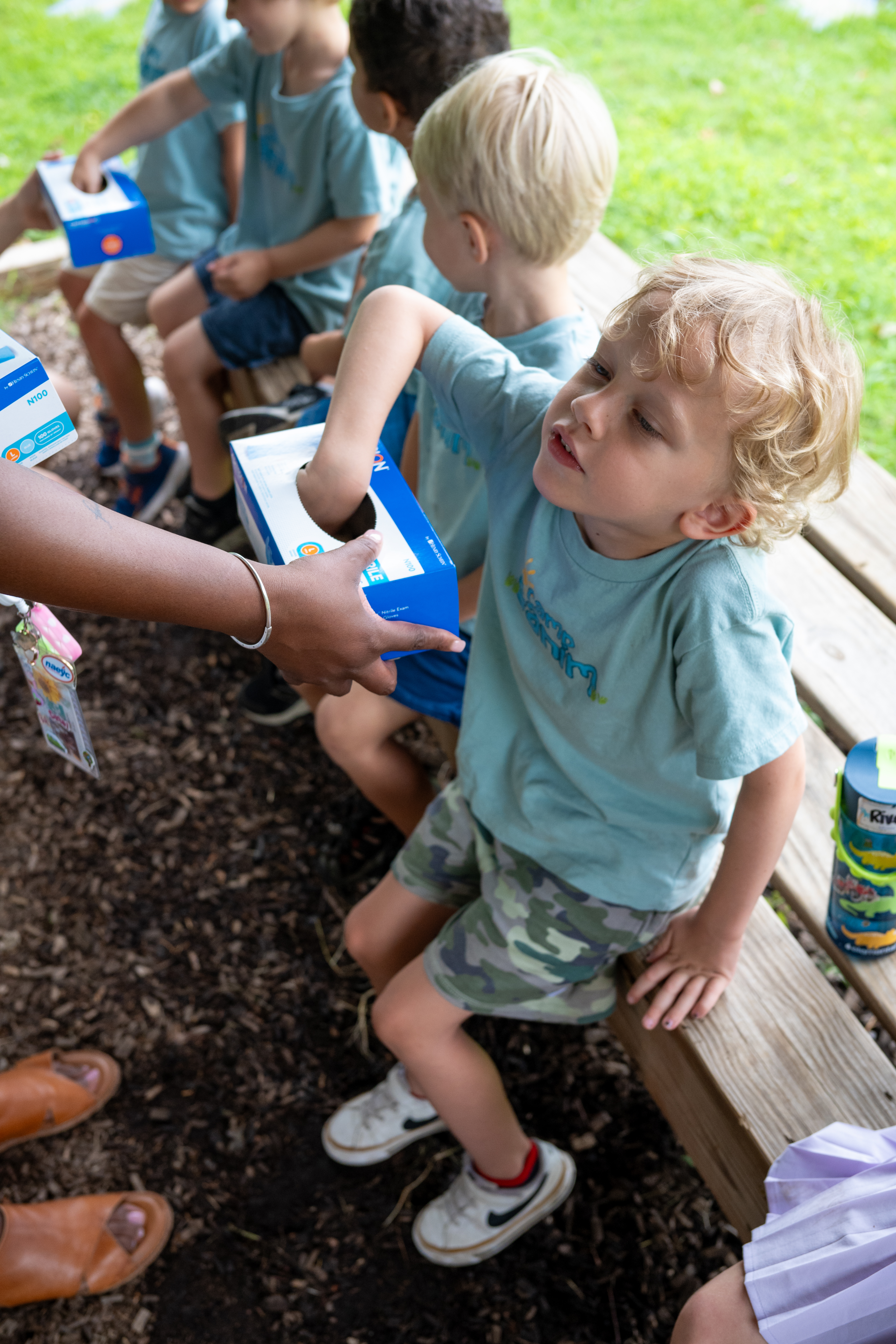 hand in the mystery box